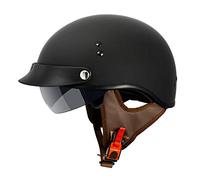 DKDAHIO Cruiser headgear, drop-down visor, quick release buckle, removable peak, motorcycle protection, adjustable, lightweight, durable, portable, user-friendly, compact, helmet, vcan, half, face