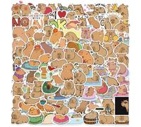 DKDDSSS 100 PCS Capybara Stickers - Graffiti, Waterproof, Kawaii Animal Stickers for Laptop, Journals, Water Bottles, Luggage