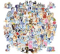 DKDDSSS 100PCS Bluey Stickers - Waterproof, Cute Bluey Stickers for Water Bottle, Hydroflask, Guitar, Luggage, Phone, Case, Laptop, Skateboard