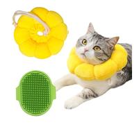 DKDDSSS 2PCS Cat Cone, Recovery Collar with Adjustable Neck, Soft Elizabethan, Anti-Bite/Lick for, Dog, Rabbit, Quicker Healing Pet After Surgery Protective, Yellow