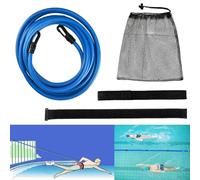 DKDDSSS 4M Swim Training Belts, Stationary Swimming Tether with Strap and Adjustable Belt, Swim Bungee Cords Resistance Bands, for Adults for Adults, Kids