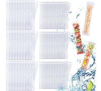 DKDDSSS 60PCS Ice Pop Moulds, Reusable Ice Pop Bags with Zip Seals for Healthy Snacks, Juice, Yogurt, Tea, or Coffee