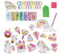 DKDDSSS Diamond Art Keyrings Kits, Diamond Painting Keychain for Kids, Craft Kits for Kids, Arts and Crafts Kits for 6-10 Year Old Girls Birthday Gifts