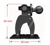 DKE&YMQ Dual movable feet adhesive joint bracket screen suction cup accessory 17MM ball head or 1/4 head sports camera base