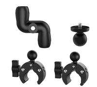 DKE&YMQ Sports camera Z joint double head clamp bracket bicycle motorcycle car recorder bracket For Gopro