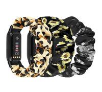 DKGKOO 3 Pack Scrunchie Elastic Strap Compatible with Fitbit Luxe Strap, Soft Fabric Cloth Cute Sport Replacement Band for Women