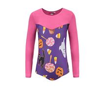 Dkhsy Girls Long Sleeve Gymnastic Leotards Christmas Bodysuit Ballet Sparkle Dancewear Performance Costume 5-12 Years