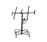 DKIEI Plasterboard Lifter with Lockable Wheels, 11FT Portable Drywall Hoist Jack Tool, 68KG Lifting Capacity Heavy Duty Drywall Lifter, Black