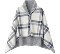 Dkieuyu Fleece Wearable Blanket,Comfy Warm Wrap Shawl Poncho Throw with Buttons,Office Chair Lap Desk Blankets Cape Cover for Sofa Bed Travel Camping,Birthday Gift for Elderly Grandma