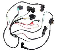 DKIIGAME Electric Start Engine Wiring Harness Coil CDI Solenoid Relay for50cc 70cc 110cc 125cc 4 Stroke ATV Pit Quad Dirt Bike Go Kart Scooter Buggy