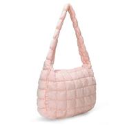 DKIIL NOIYB Quilted Tote Bag Puffy Tote for Women, Lightweight Puffy Tote Bag Lattice Pattern Quilted Handbags 18inch Large Capacity Cotton Padding Shoulder Bag 45cm