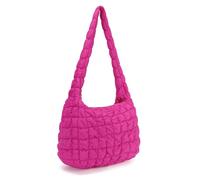 DKIIL NOIYB Quilted Tote Bag Puffy Tote for Women, Lightweight Puffy Tote Bag Lattice Pattern Quilted Handbags 18inch Large Capacity Cotton Padding Shoulder Bag 45cm