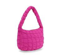DKIIL NOIYB Quilted Tote Bag Puffy Tote for Women, Lightweight Puffy Tote Bag Lattice Pattern Quilted Handbags 18inch Large Capacity Cotton Padding Shoulder Bag 35cm, A06-rose Red-small 35cm
