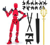 DKIIL NOIYB T13 Action Figure, Pre-Assembled 3D Printed Action Figure, Titan 13 Action Figure with 6 Weapons, 6 Pairs of Hands, Lucky 13 Action Figures Movable, S13 Figure Desktop Decorations (A6)