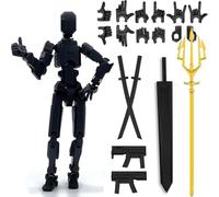 DKIIL NOIYB T13 Action Figure, Pre-Assembled 3D Printed Action Figure, Titan 13 Action Figure with 6 Weapons, 6 Pairs of Hands, Lucky 13 Action Figures Movable, S13 Figure Desktop Decorations (A1)