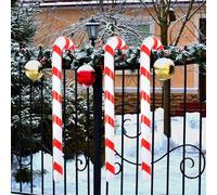 DKINY 3 PCS 120 CM/47 Inch Inflatable Christmas Candy Canes, Xmas Giant Candy Cane Stick, Novelty Blow Up Candy Canes, for Kids Children Santas Grotto Christams Party Indoor Outdoor Decorations