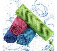 DKINY Cooling Towel 4 Pack 40"x 12" Cooling Towels for Neck, Stay Cool Ice Towel, Sweat Towel for Men Women Youth Yoga Golf Running Hiking Sports Camping Workout Gym Accessories