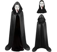 DKINY Pack of 2 Halloween Costume Children's Vampire Cape Bat Mask Black