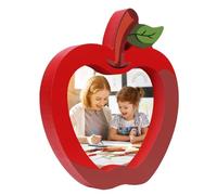 DKINY Thank You Teacher Gifts, Wooden Apple Photo Frame, Teacher Appreciation Gifts, Nursery Primary School Secondary School Graduation Leaving Farewell Gift for Teacher End of the Year
