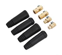 DKJ10-25 for Quick Coupling for Welding Machines, 200A Connector for 10-25 mm² Cable, Robust Insulation Made of Plastic and Copper, Easy Assembly