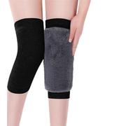 DKJAHSEK 1 Pair Winter Warm Knee Pads for Women Men Old People Cold Leg Arthritis Kneepad Support Running Protector(Black,L)