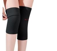 DKJAHSEK 1 Pair Winter Warm Knee Pads for Women Men Old People Cold Leg Arthritis Kneepad Support Running Protector(Normal Black,L)
