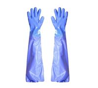 DKJAHSEK 1Pair Long Waterproof Rubber Gloves PVC Industrial And Agricultural Fishing Sleeved Reusable Cleaning for Laundry & Gardening