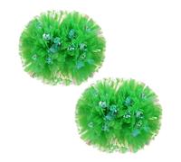 DKJAHSEK 2pcs Cheerleading Pom Poms With Handle Cheer Balls Dance Accessories Cheering Squad Spirit Team Sports Props for Sports Teams, Dance Performances(Color2)