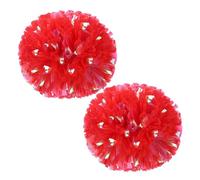 DKJAHSEK 2pcs Cheerleading Pom Poms With Handle Cheer Balls Dance Accessories Cheering Squad Spirit Team Sports Props for Sports Teams, Dance Performances(Color6)