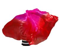 DKJAHSEK Belly Silk Veils Women Belly Dance Veil Scarf Silk Veil Belly Dance Red orange yellow(04,400x114cm)