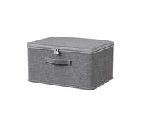 DKJAHSEK Collapsible Storage Box Clothing Storage Box with Cipher Lock Travel Trunk Foldable Portable Dustproof Large Capacity Quilts(49x37x31)