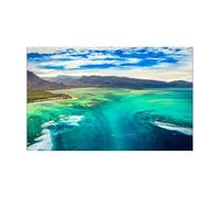 DKJAHSEK Fish Tank Background Aquarium Background Sticker Waterfall Scenery Poster Fish Tank Decoration Self Adhesive Wallpaper(41x61cm)