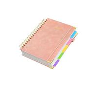 DKJAHSEK Leather Journal B5 Thickened Spiral Notebooks Perforated Pages Loose-leaf Notebook(Pink 1PC)