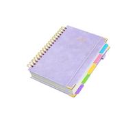 DKJAHSEK Leather Journal B5 Thickened Spiral Notebooks Perforated Pages Loose-leaf Notebook(Purple 1PC)