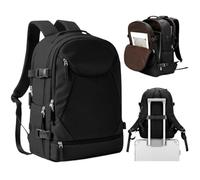 DKJAHSEK Men's Backpack For Women Large Capacity Travel Commuter Laptop Bag Essentials Waterproof Flight for Girls Boys Teenagers Colleage Students(Black-638301)