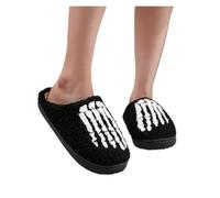 DKJAHSEK Personality Embroidery stuffed Home Platform Cozy Cotton Slippers Warm Non-slip Indoor for indoor and outdoor use(40-41)