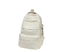 DKJAHSEK Schoolbag Unisex New Japanese Simple High School Student Junior Large-Capacity Backpack for Girls Boys Teenagers Colleage Students(Beige)