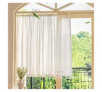 DKJAHSEK Short Curtains Wave Lace Curtain Short Curtains For Window Curtains For Living Room Wedding Bedroom Kitchen Decoration(W100xH50cm)