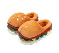 DKJAHSEK Simulation Hamburger Slippers Women Men Funny Thick Sole Plush Shoes Non-Slip Soft Bottom 3D Cartoon Slides Indoor Home for indoor and outdoor use(42-43)