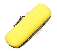 DKJAHSEK Vintage Exquisite Lipstick Case Portable Mirror Lipstick Case Organizer Can Put A Single Lipstick Lipstick Box for Women Girls(Yellow)