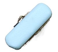 DKJAHSEK Vintage Exquisite Lipstick Case Portable Mirror Lipstick Case Organizer Can Put A Single Lipstick Lipstick Box for Women Girls(Blue)