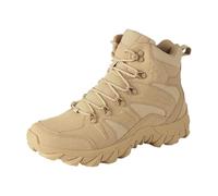 DKJAHSEK Winter Men's Ankle Boots Waterproof Short Boot For work, skiing and the outdoors(Khaki,45)