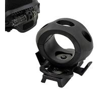 DKJEkdje 1 Pcs Helmet Flashlight Holder Mount Professional Tactical Flashlight Bracket, Quick Release Clamp for Tactical Accessories(Black)