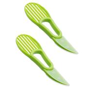 DKJEkdje 2 Pcs Avocado Slicer Tool Avocado Knife for Mashing Avocados Enucleation Making Guacamole, Green