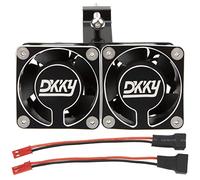 DKKY 1/5 1/6 1/7 RC Model Car 56MM Brushed Brushless Motor Heatsink 4028 High Speed Cooling Fan Dual Fans w/Adjustable Motor Mount 54-58mm 12V for ARRMA Axial TRX4 1717 5687 56113 2028 Motor