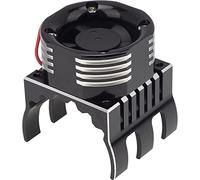DKKY RC Cooling Fan Motor Heatsink 21000 RPM for SCX10, TRX4, Slash/Rustler/Stampede/Bandit/Arrma Kraton Mojave Senton etc. 1/8 1/10 RC Crawler Car 4274 4268 Motor, Aluminium, Black