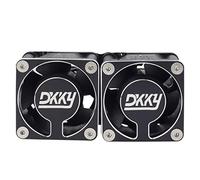 DKKY RC Motor Cooling Fan Heatsink 2Pcs DIY Kit for TRX4 ARRMA Axial 1/10 1/8 1/5 RC Model Car Upgrade Parts (Black)