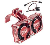 DKKY RC Motor Cooling Fan Heatsink 47-51mm Adjustable 15000 RPM for 1/5 1/8 ARRMA Infraction, Felony, Limitless and Axial 1717 4985 Motor, Red