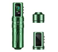 DKLAB Mizar Tattoo Pen Machine,Rotary Tattoo Gun Kit Load Strong Japanese Coreless Motor,Stroke Adjustable Start from 2.7mm to 4.5mm,2 Pieces of 1800mAh Battery Pack (Emerald)