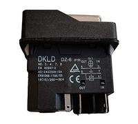 DKLD DZ-6N 5Pins Electromagnetic Switch with Power-Off and Voltage Protection On-Off Pushbutton Switches for Industrial Machine Tool Equipment Ac 250V 16(15) A DZ-6 IP55 5E4 (DZ-6N-5P)